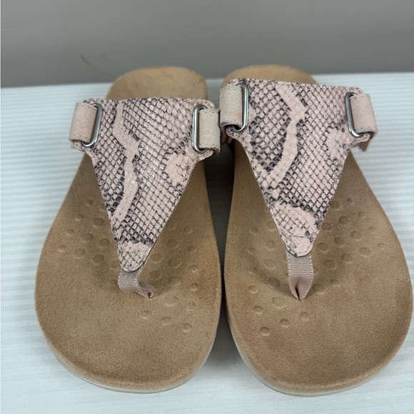 Vionic thong sandal Wanda embossed snakeskin pale blush size 8 - Picture 9 of 11